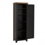 Cheshire Black Painted Oak Single Shaker Kitchen Pantry Cupboard 