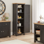 Cheshire Black Painted Oak Single Shaker Kitchen Pantry Cupboard 