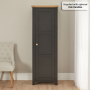 Cheshire Black Painted Oak Single Shaker Linen Cupboard 