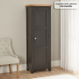 Cheshire Black Painted Oak Single Shaker Linen Cupboard 