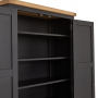 Cheshire Black Painted Oak Double Shaker Kitchen Pantry Cupboard 