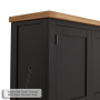 Cheshire Black Painted Oak Double Shaker Kitchen Pantry Cupboard 