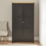 Cheshire Black Painted Oak Double Shaker Linen Cupboard 