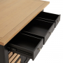 Cheshire Black Painted Oak Kitchen Island with Bar Table Top (4 Seater)