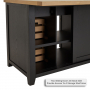 Cheshire Black Painted Oak Kitchen Island with Bar Table Top (4 Seater)