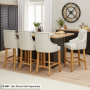 Cheshire Black Painted Oak Kitchen Island with Bar Table Top (4 Seater)