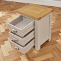 Cotswold Grey Painted 3 Drawer Bedside Table