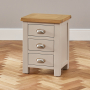 Cotswold Grey Painted 3 Drawer Bedside Table