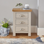 Cotswold Grey Painted 3 Drawer Bedside Table