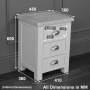 Cotswold Grey Painted 3 Drawer Bedside Table