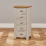 Cotswold Grey Painted 5 Drawer Tallboy Chest