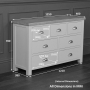 Cotswold Grey Painted 7 Drawer Wide Chest