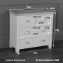 Cotswold Grey Painted 2 over 2 Drawer Chest