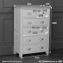 Cotswold Grey Painted 2 over 4 Drawer Chest