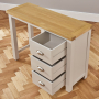 Cotswold Grey Painted 3 Drawer Pedestal Dressing Table