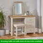 Cotswold Grey Pedestal Dressing Table Set with Stool