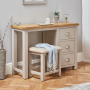 Cotswold Grey Pedestal Dressing Table Set with Stool