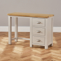 Cotswold Grey Painted 3 Drawer Pedestal Dressing Table