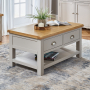 Cotswold Grey Painted 2 Drawer Coffee Table