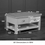 Cotswold Grey Painted 2 Drawer Coffee Table