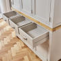 Cotswold Grey Painted Triple Kitchen Larder Pantry Cupboard