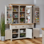 Cotswold Grey Painted Triple Kitchen Larder Pantry Cupboard