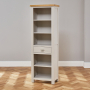 Cotswold Grey Painted Tall Narrow Alcove Bookcase