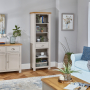 Cotswold Grey Painted Tall Narrow Alcove Bookcase