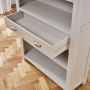 Cotswold Grey Painted Tall Large Bookcase with Drawer