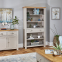 Cotswold Grey Painted Tall Large Bookcase with Drawer