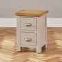 Cotswold Grey Painted Slim 2 Drawer Bedside Table