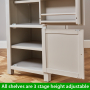 Cotswold Grey Painted Single Kitchen Larder Pantry Cupboard