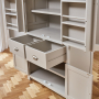 Cotswold Grey Painted Double Kitchen Larder Pantry Cupboard