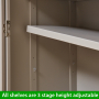 Cotswold Grey Painted Double Kitchen Larder Pantry Cupboard