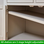 Cotswold Grey Painted Double Kitchen Larder Pantry Cupboard