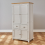 Cotswold Grey Painted Double Kitchen Larder Pantry Cupboard