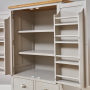 Cotswold Grey Painted Double Kitchen Larder Pantry Cupboard