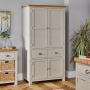 Cotswold Grey Painted Double Kitchen Larder Pantry Cupboard