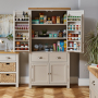 Cotswold Grey Painted Double Kitchen Larder Pantry Cupboard