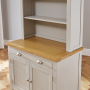 Cotswold Grey Painted Hideaway Computer Desk with Bookcase Top