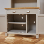 Cotswold Grey Painted Hideaway Computer Desk with Bookcase Top