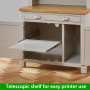 Cotswold Grey Painted Hideaway Computer Desk with Bookcase Top