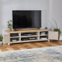 Cotswold Grey Painted Large Widescreen TV Unit – Up to 80” TV Size