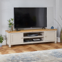 Cotswold Grey Painted Large Widescreen TV Unit – Up to 80” TV Size