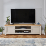 Cotswold Grey Painted Large Widescreen TV Unit – Up to 80” TV Size