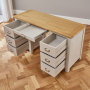 Cotswold Grey Painted Large Twin Pedestal Desk