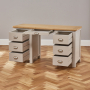 Cotswold Grey Twin Pedestal Dressing Table Set with Stool