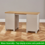 Cotswold Grey Twin Pedestal Dressing Table Set with Stool