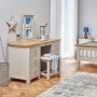 Cotswold Grey Pedestal Dressing Table Set with Mirror and Stool