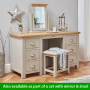 Cotswold Grey Twin Pedestal Dressing Table Set with Mirror 